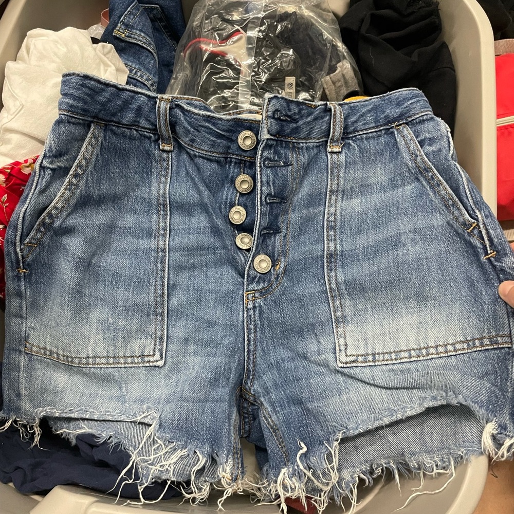 Free people denim jean shorts S
